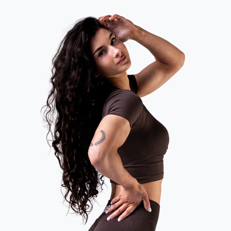 Damentrainingstop  NEBBIA Power dark brown 3