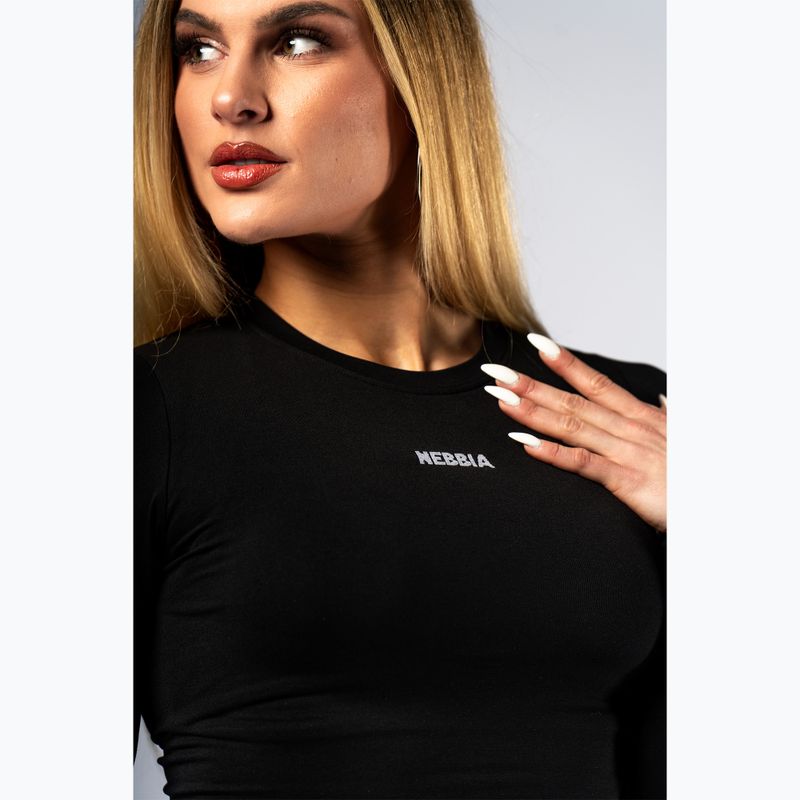 Damen-Trainingslangarmshirt NEBBIA Power black 5
