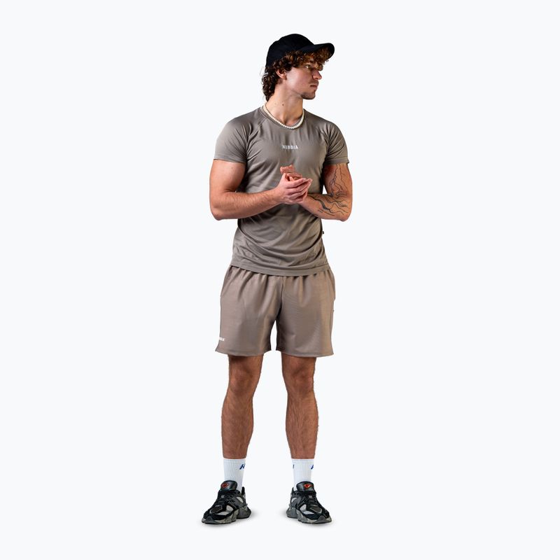 Trainings-T-Shirt Herren NEBBIA Power light brown ash 2