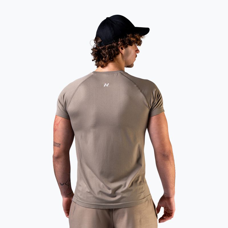 Trainings-T-Shirt Herren NEBBIA Power light brown ash 3