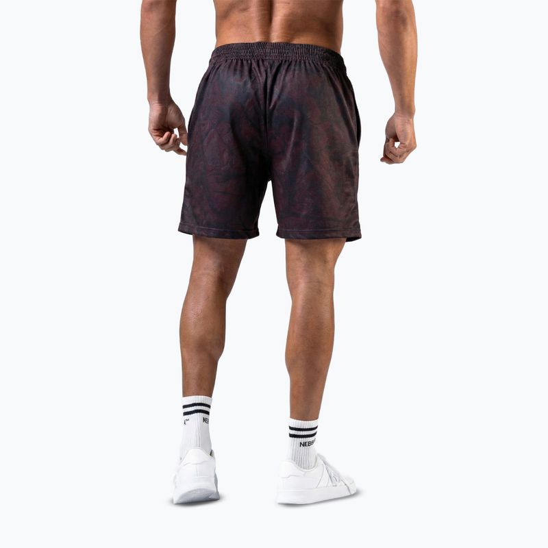 Herren-Trainingsshorts NEBBIA Power dark brown camo 2