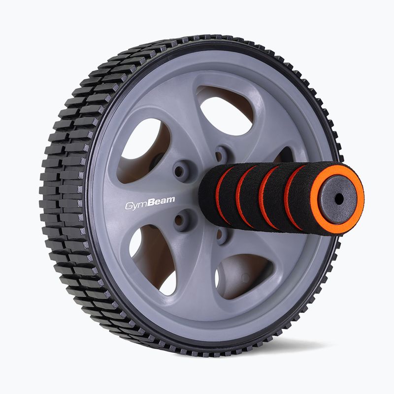 GymBeam Ab Wheel Bauchmuskeltrainer schwarz/grau/orange