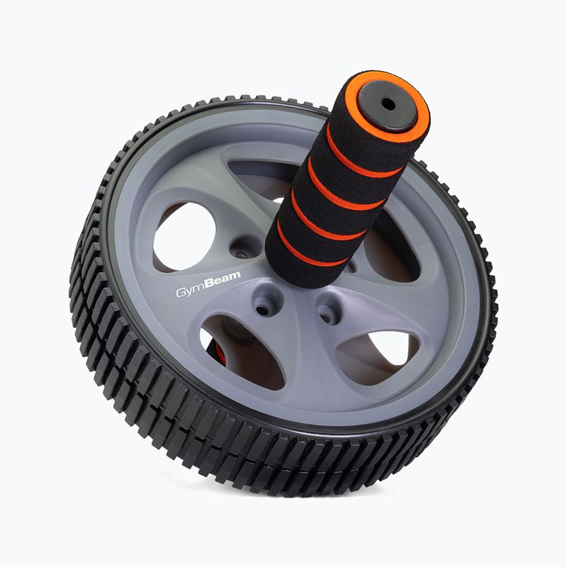 GymBeam Ab Wheel Bauchmuskeltrainer schwarz/grau/orange 2