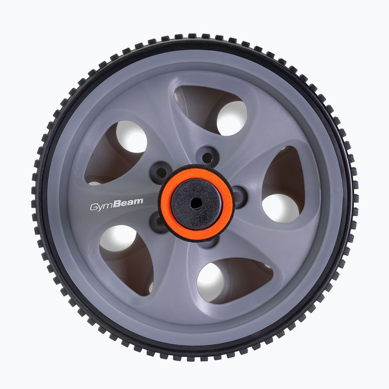 GymBeam Ab Wheel Bauchmuskeltrainer schwarz/grau/orange 3