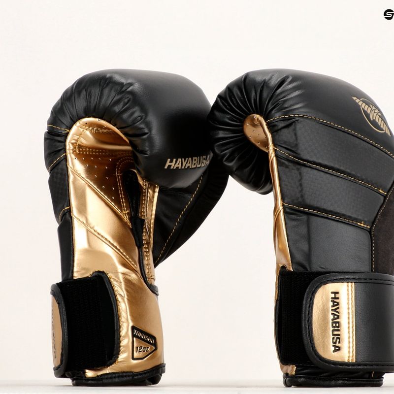 Hayabusa T3 schwarz/goldene Boxhandschuhe 11
