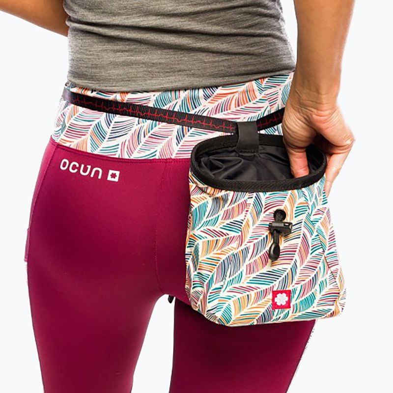 Ocun Lucky Magnesia Tasche + Hüftgurt Blättern Farben 5