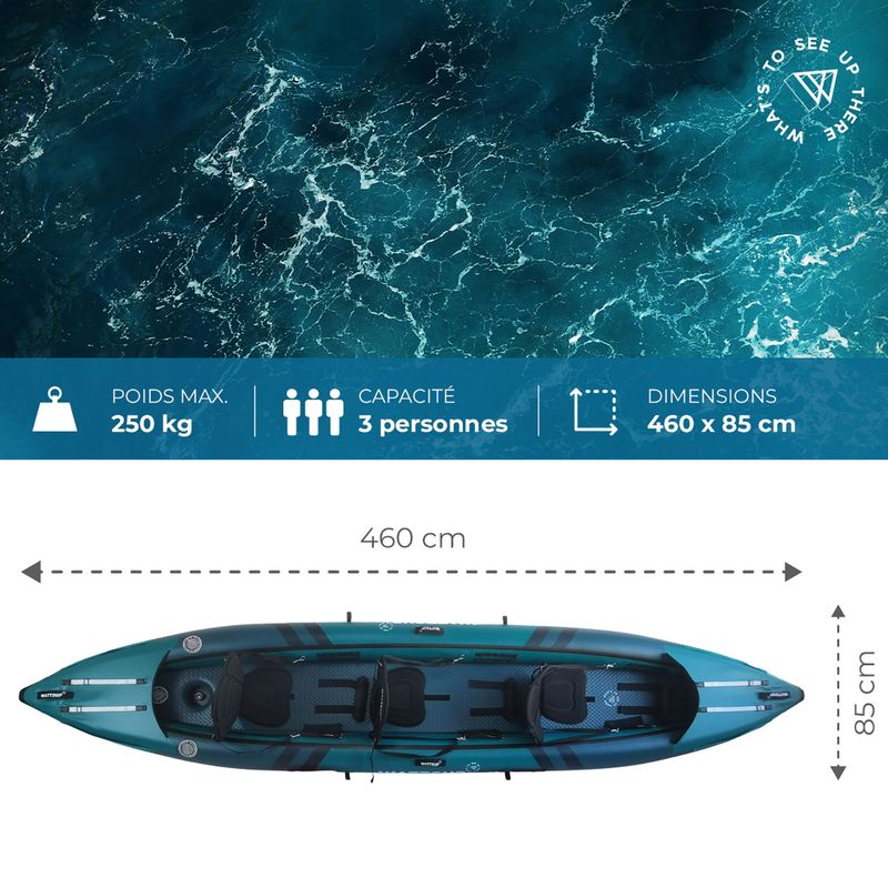 WATSSUP Cod 460 cm 3-Personen aufblasbares Kajak 4