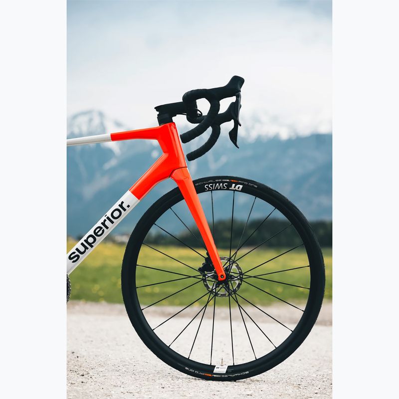 Superior X-ROAD 9.5 GF glänzend grau/orange rot Rennrad 3