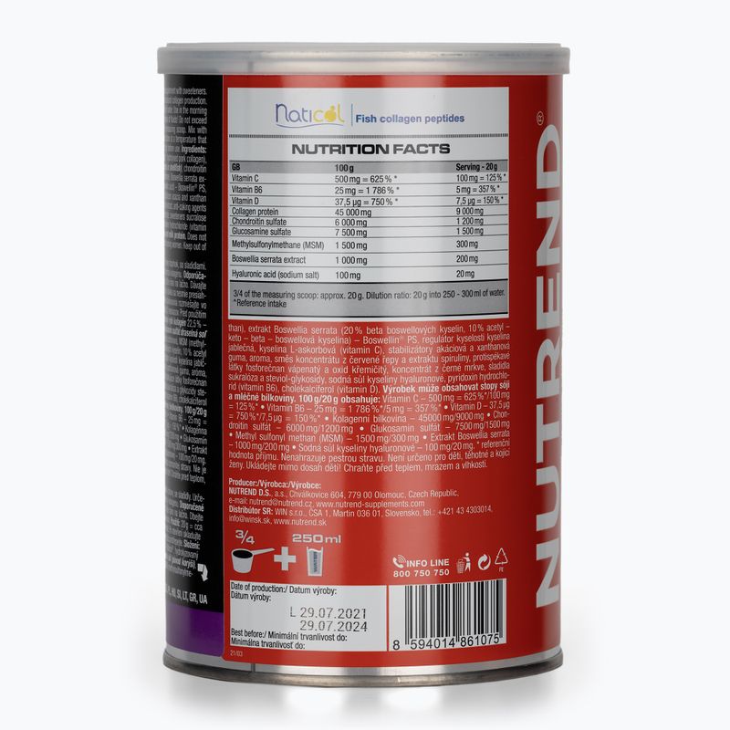 Flexit Drink Gold Nutrend 400g Gelenkregeneration schwarze Johannisbeere VS-068-400-ČR 2