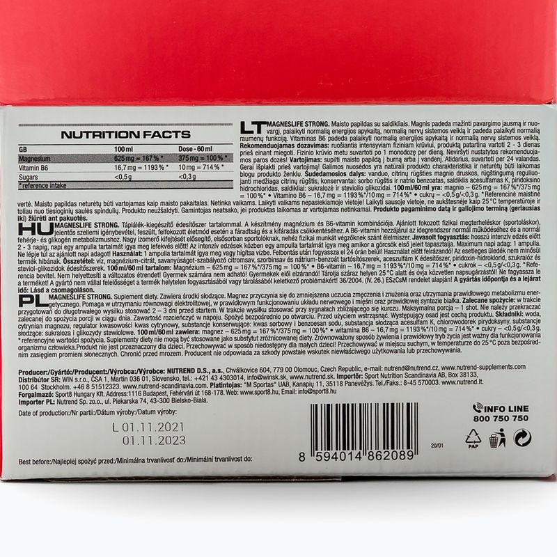 Magneslife Nutrend 20X60 ml Magnesium VT-080-1200-XX 3
