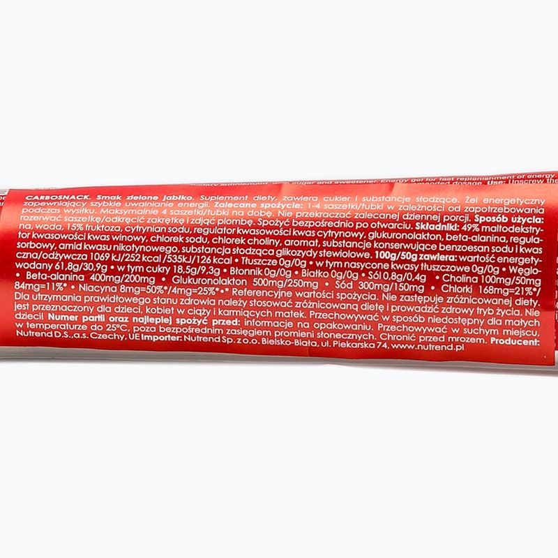 Nutrend Carbosnack Energie-Gel Tube 50g grüner Apfel VG-001-50-ZJ-de 2