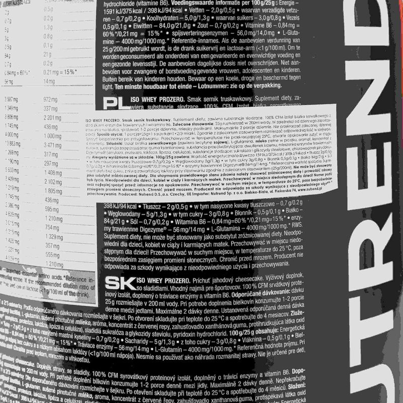 Molke Nutrend Iso Prozero Erdbeerkäsekuchen VS-102-2250-JHC 3