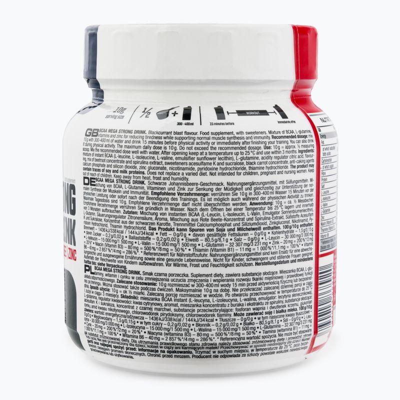 BCAA Mega Strong Nutrend Aminosäuren 400g schwarze Johannisbeere VS-106-400-ČR 2