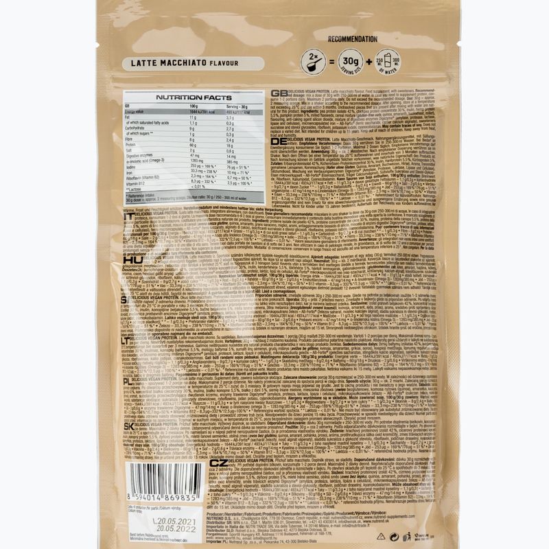 Eiweißshake Nutrend Leckeres Veganes Eiweiß 450g Latte Macchiato VS-105-450-LM 2