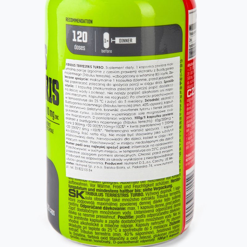 Testosteron-Booster Nutrend Tribulus Terrestris Turbo 120 Kapseln VR-046-120-xx 2