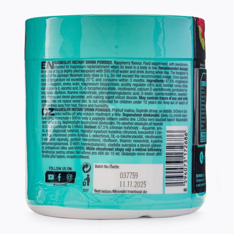 Magnesium Nutrend Magneslife Instant Getränkepulver 300 g Himbeere VS-118-300-MA 3