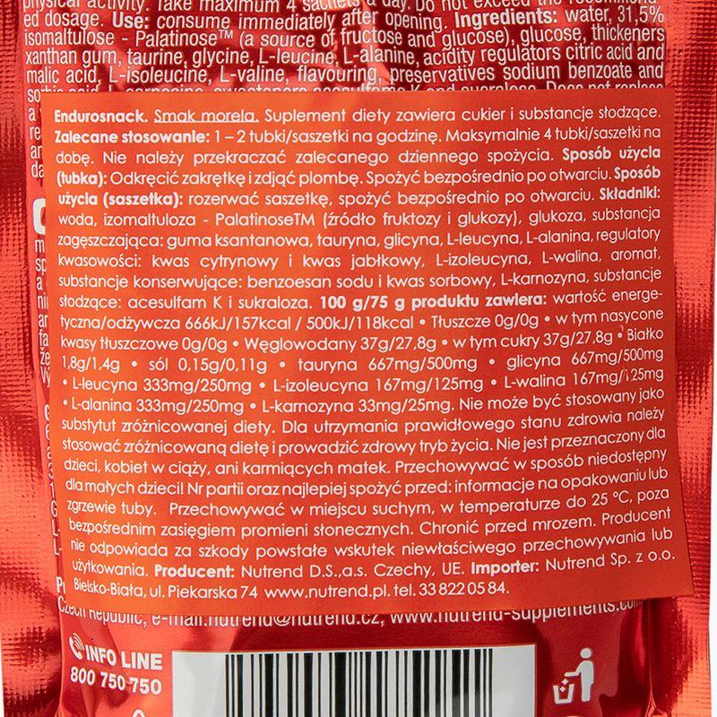Nutrend Endurosnack Energie-Gel-Beutel 75g Aprikose VG-005-75-ME 3