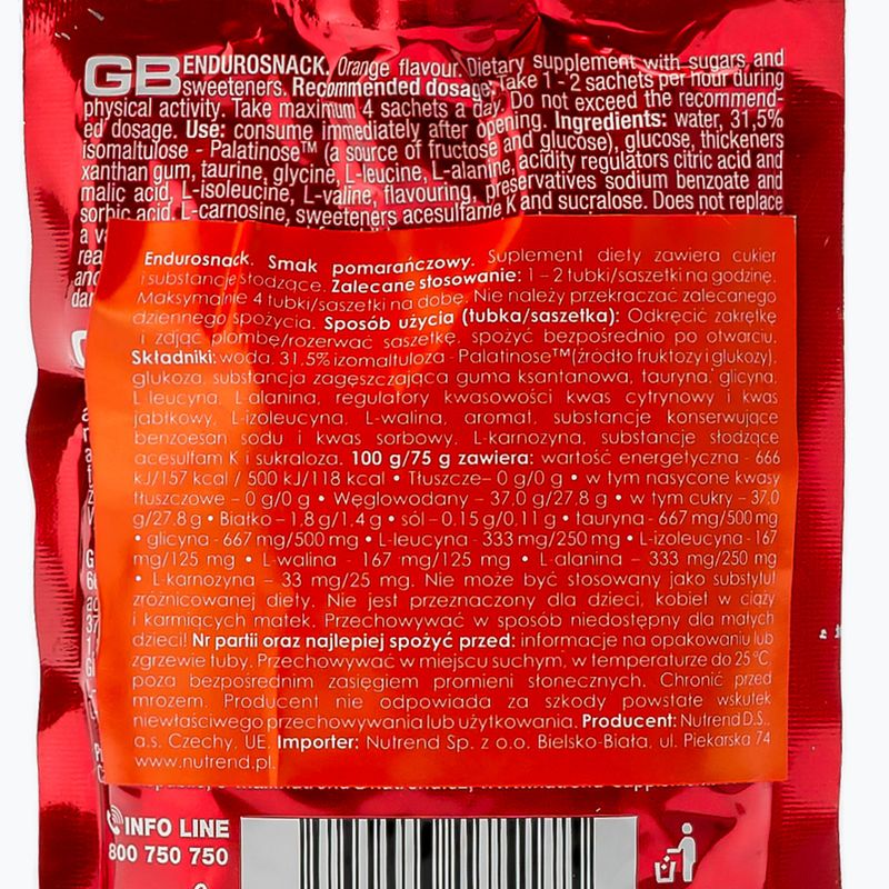 Nutrend Endurosnack Energie-Gel-Beutel 75g orange VG-005-75-PO 2