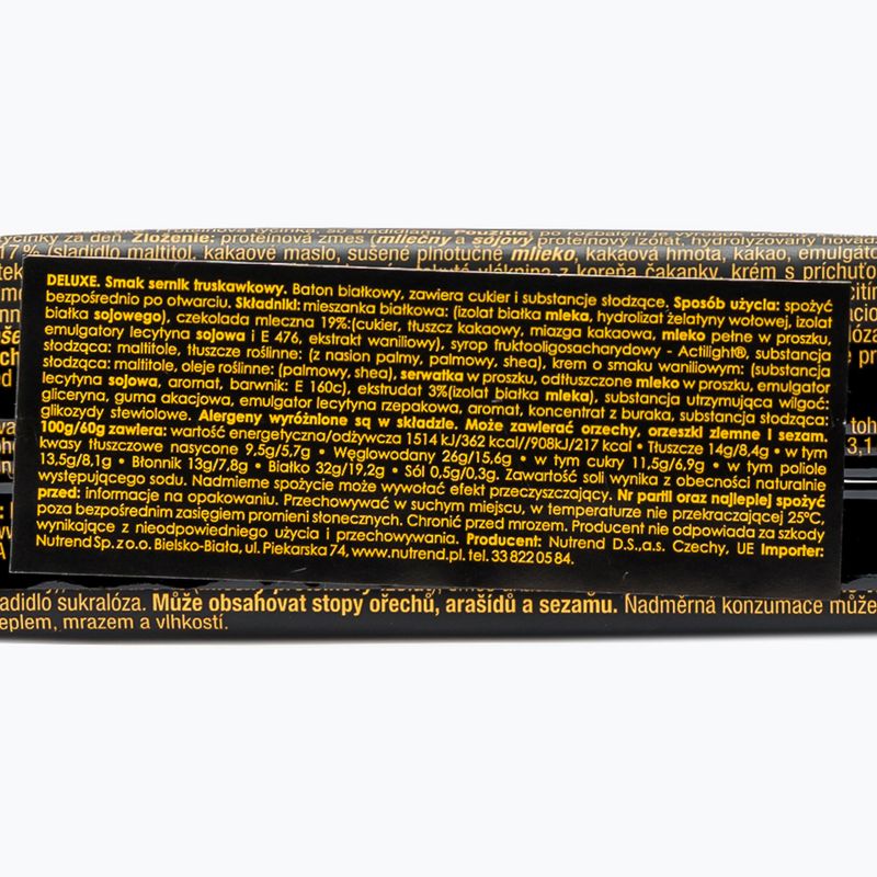 Nutrend Deluxe Eiweißriegel 60g Erdbeer-Käsekuchen VM-040-60-JHC 2