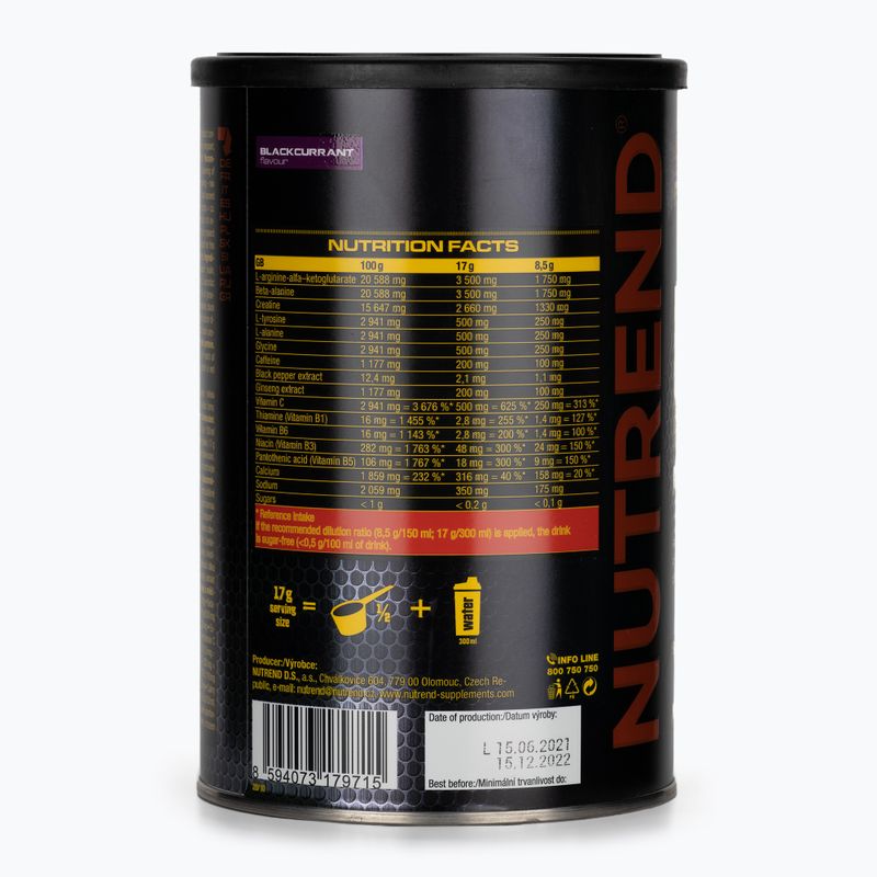 Pre-Workout Nutrend Pre-Workout N1 510g schwarze Johannisbeere VS-067-510-ČR 2