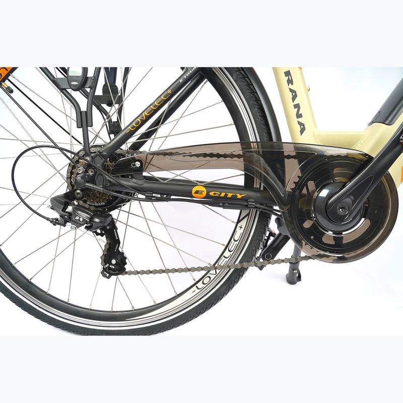 LOVELEC Rana 36V 16Ah 576Wh beige/schwarzes Elektrofahrrad 11