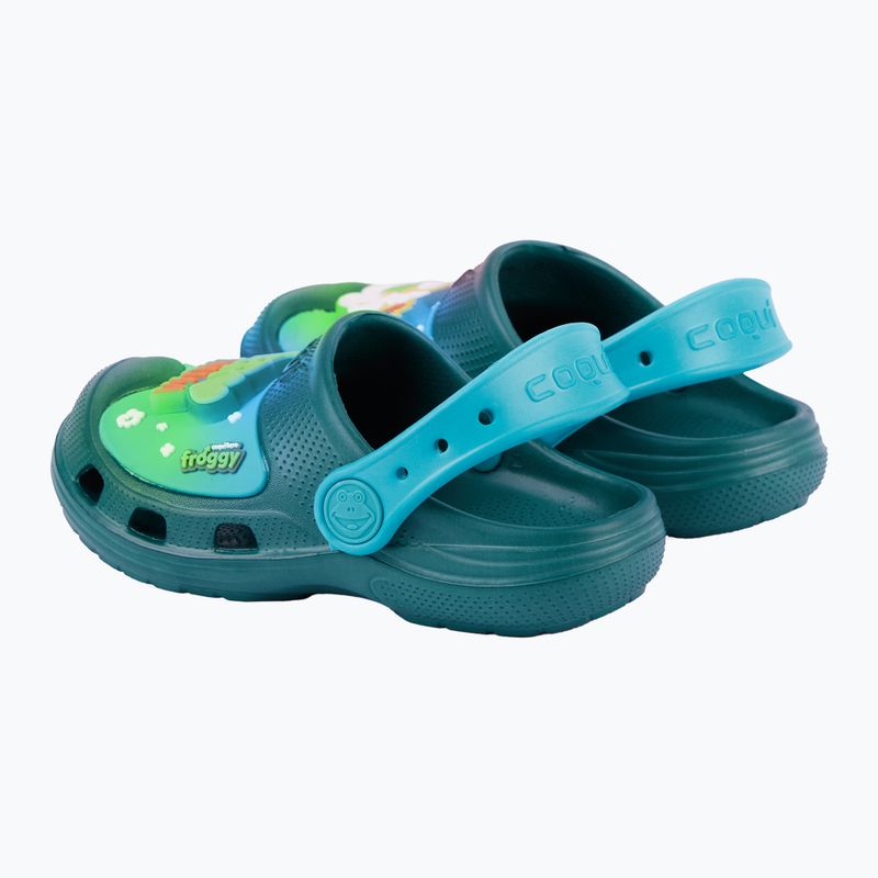 Coqui maxi Kindersandalen Dschungel grün/türkis hreo flash 11