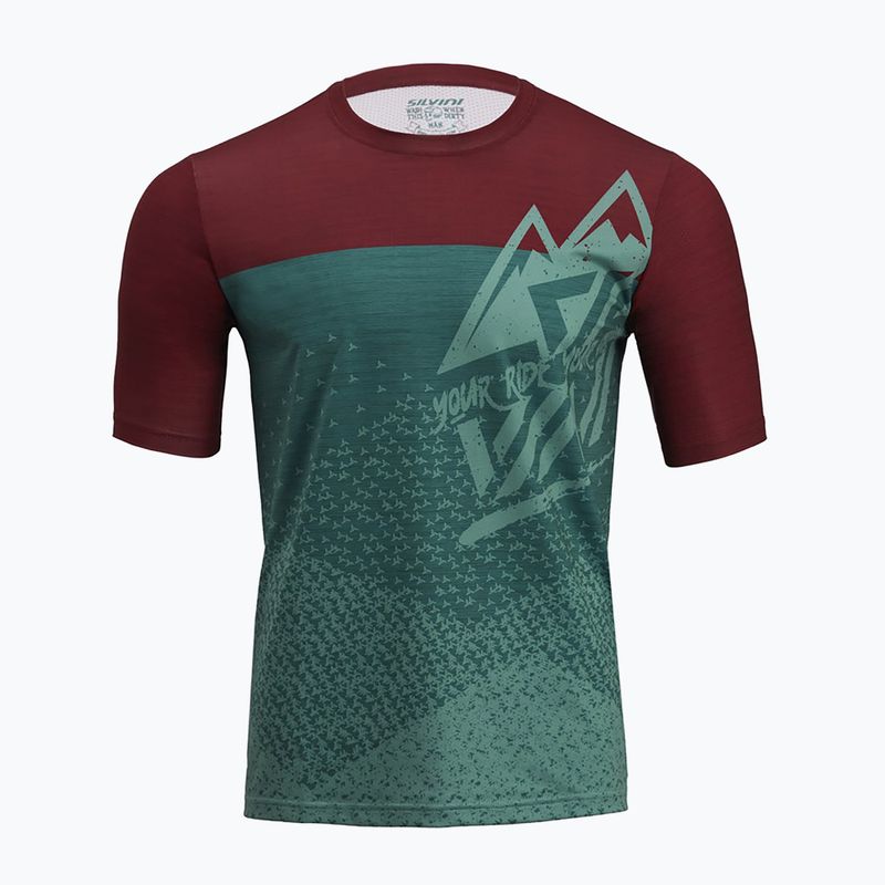 Radtrikot Herren SILVINI Denno dunkelrot-grün 3121-MD183/92432