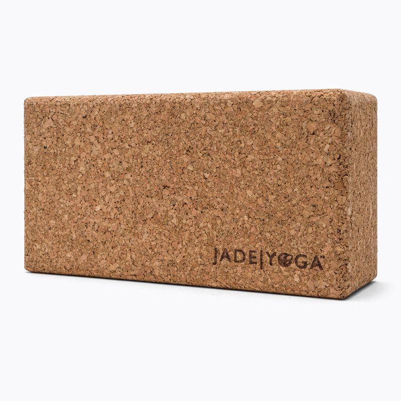JadeYoga Korkblock Klein hellbraun CYBS Yogawürfel 3