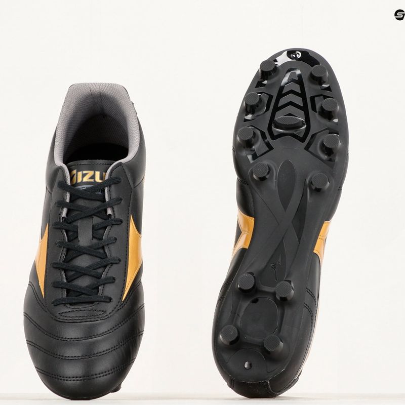 Mizuno Morelia II Club MD Herren Fußballschuhe schwarz/gold/dunkel Schatten 13