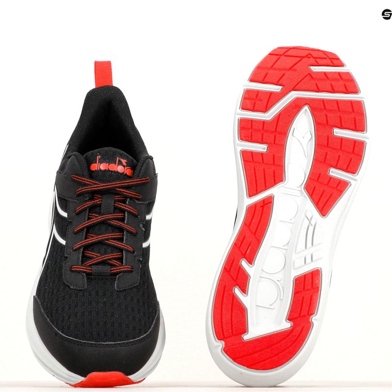 Diadora Snipe Herren Laufschuhe schwarz/silber/rot 12