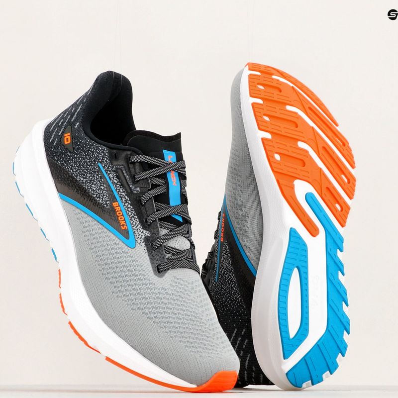 Brooks Launch 10 Herren Laufschuhe schwarz/atomic blau/scarlet ibis 12