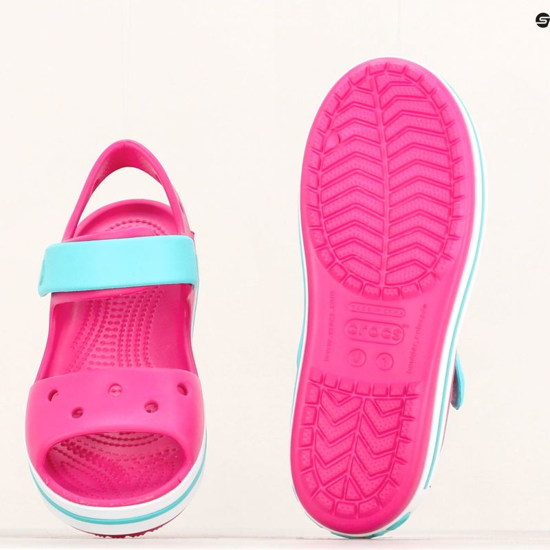 Crocs Crockband Kinder Sandalen candy pink/pool 12