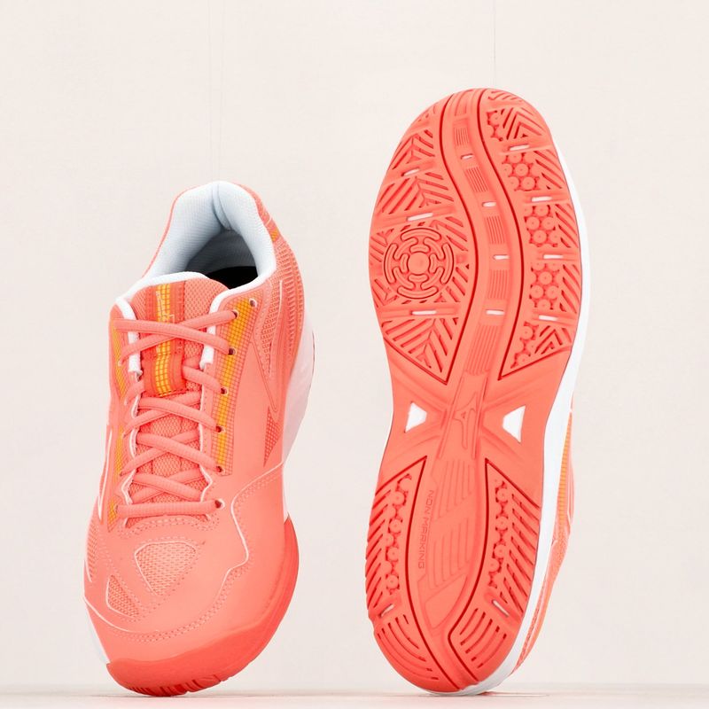 Damen Tennisschuhe Mizuno Break Shot 4 AC candy coral / weiß / fusion coral 12