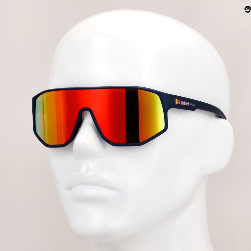Red Bull Spect Dash blau/braun mit rotem Spiegel Fahrradbrille 8
