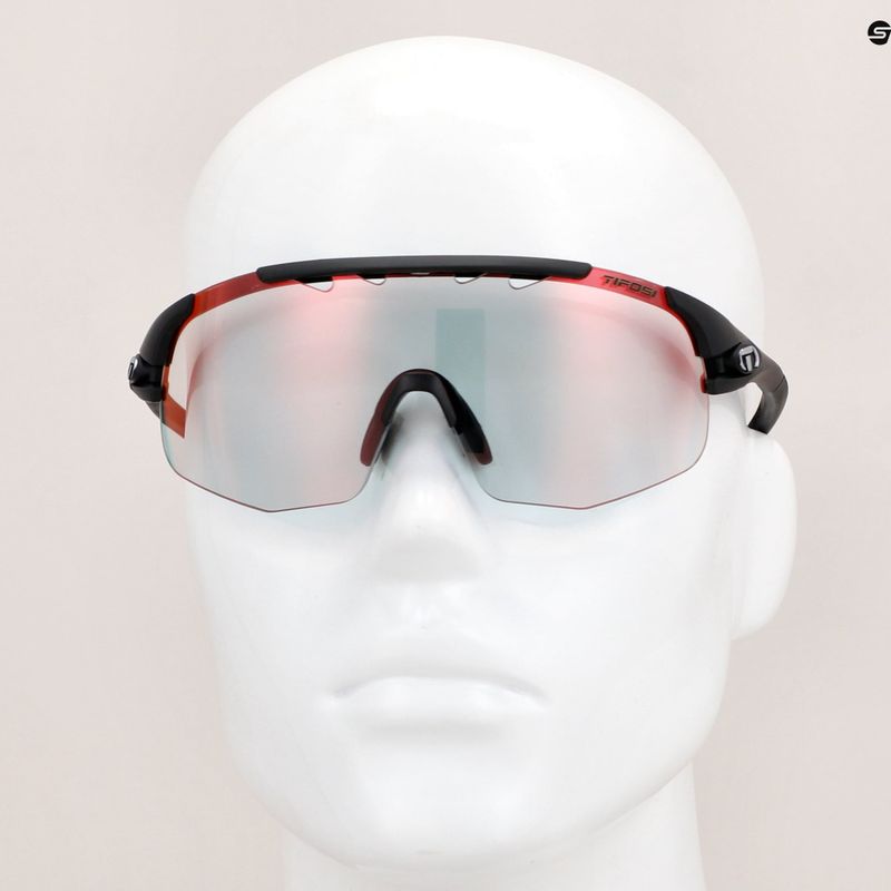 Tifosi Sledge Lite Fototec mattschwarz/clarionrot phototrope Fahrradbrille 6