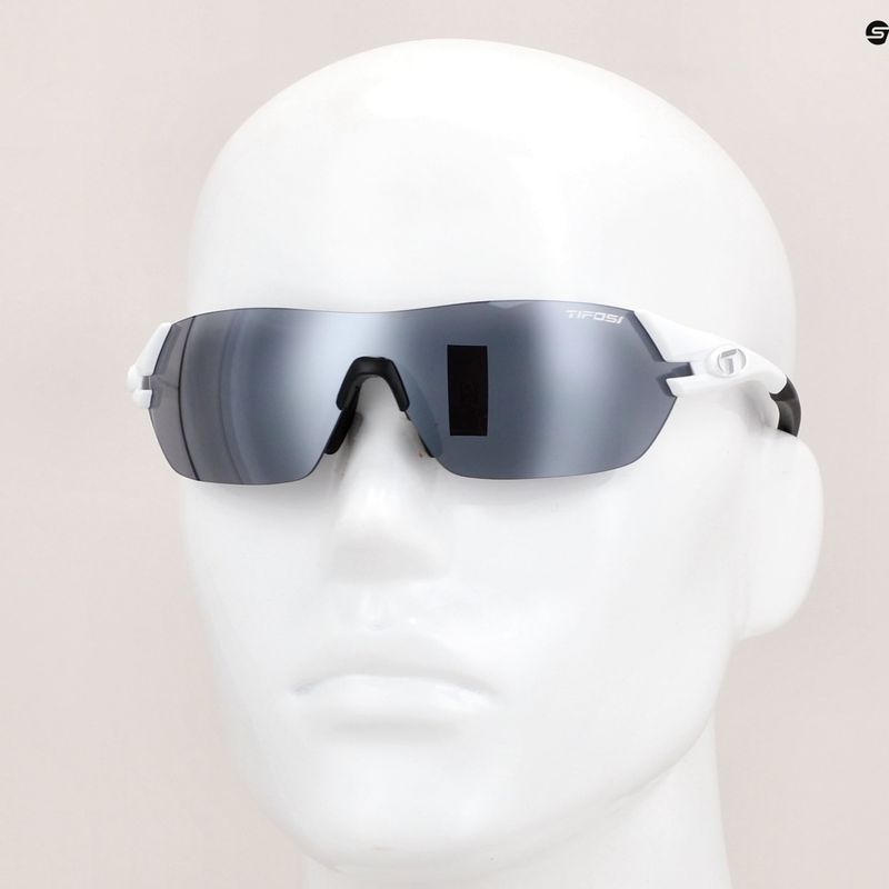 Tifosi Slice matte weiß/Rauch/ac rot/klar Fahrradbrille 8