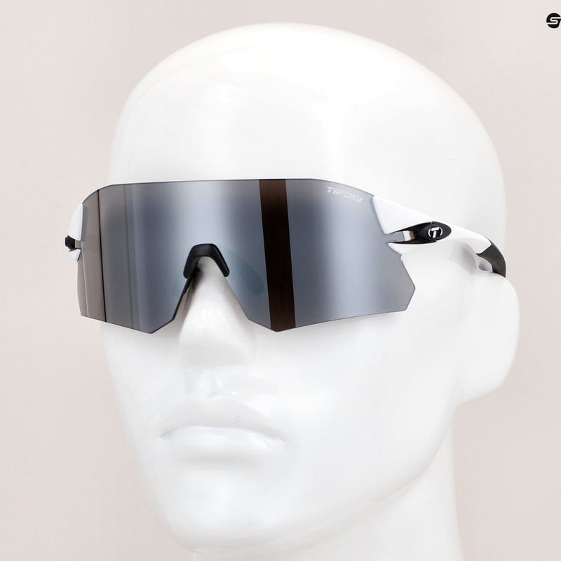 Tifosi Rail weiß schwarz/rauch/ac rot/klar Fahrradbrille 8