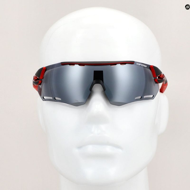 Tifosi Alliant 3 schwarz rot/rauch/ac rot/klar Fahrradbrille 7