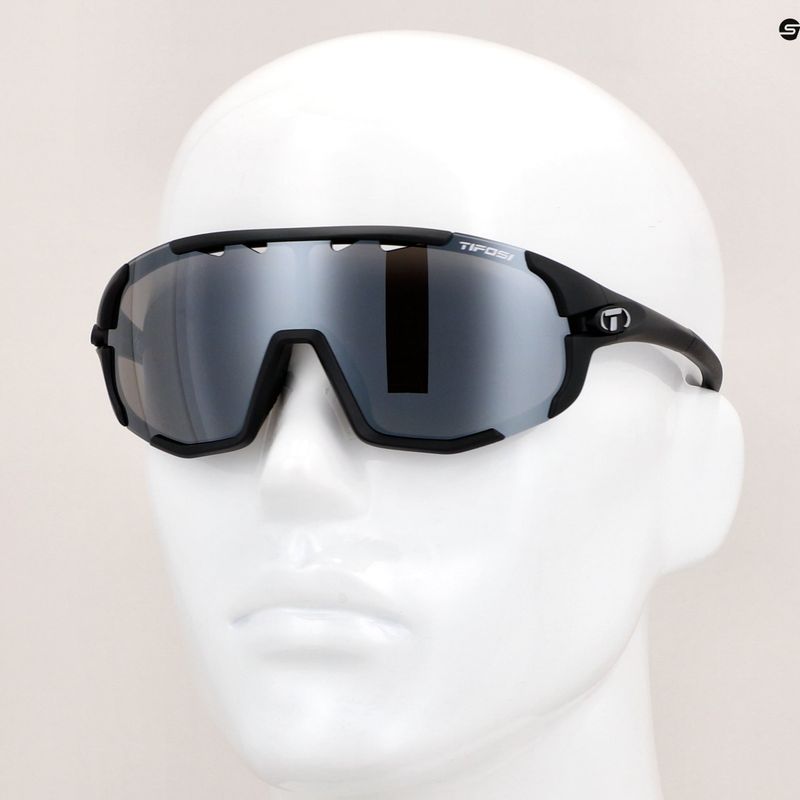 Tifosi Sledge matt schwarz/rauch/ac rot/klar Fahrradbrille 8
