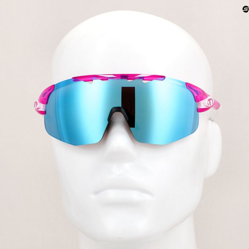 Tifosi Sledge Lite Clarion kristallrosa/clarionblau/ac rot/klar Fahrradbrille 11