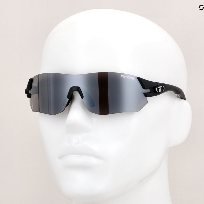 Tifosi Tsali matt schwarz/rauch/ac rot/klar Fahrradbrille 11