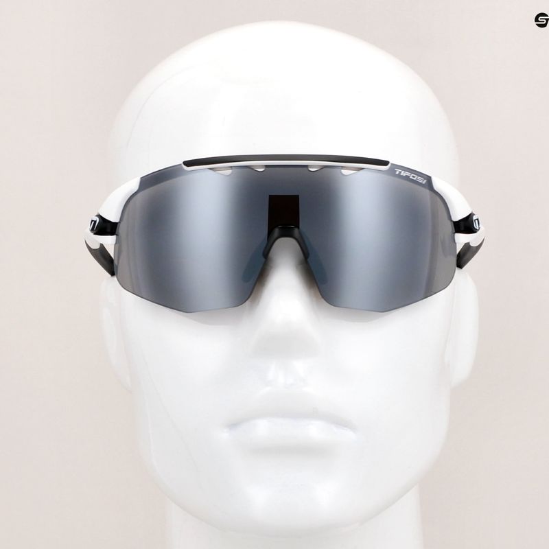 Tifosi Sledge Lite matt weiß/rauch/ac rot/klar Fahrradbrille 11