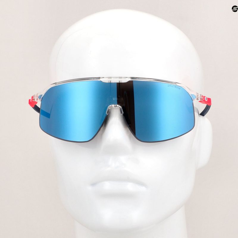 Julbo Dencity Spectron 3 glänzend Kristall/fluoreszierend rosa/blau Fahrradbrille 10