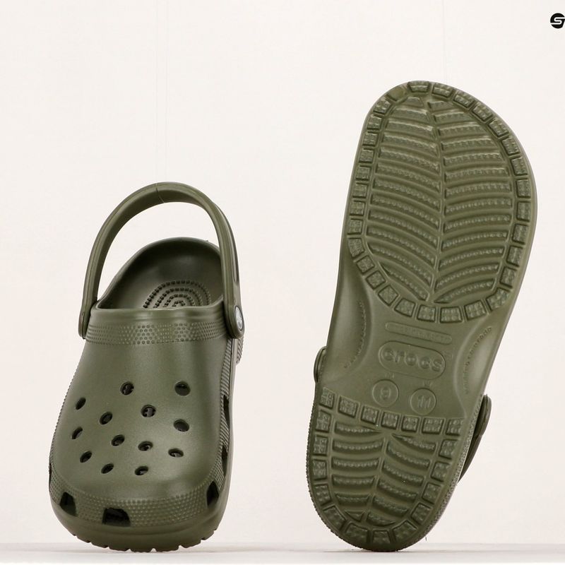 Herren Crocs Classic Armee grün Pantoletten 12