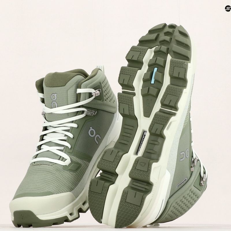 Herren-Trekkingschuhe On Cloudrock 2 Wasserdicht reseda/aloe 8
