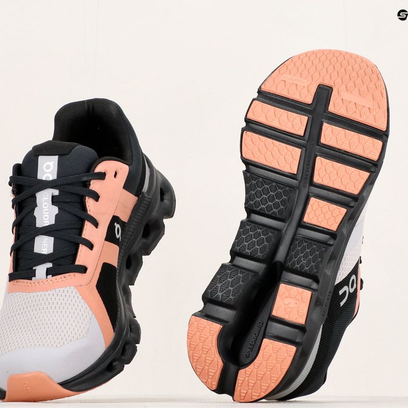 Damen Laufschuhe On Cloudrunner Waterproof fade/schwarz 14