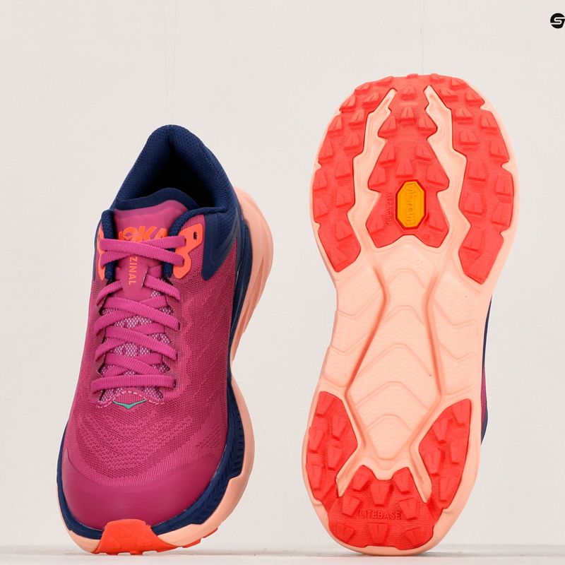 Damen Laufschuhe HOKA Zinal festival fuchsia/bellwether blau 13