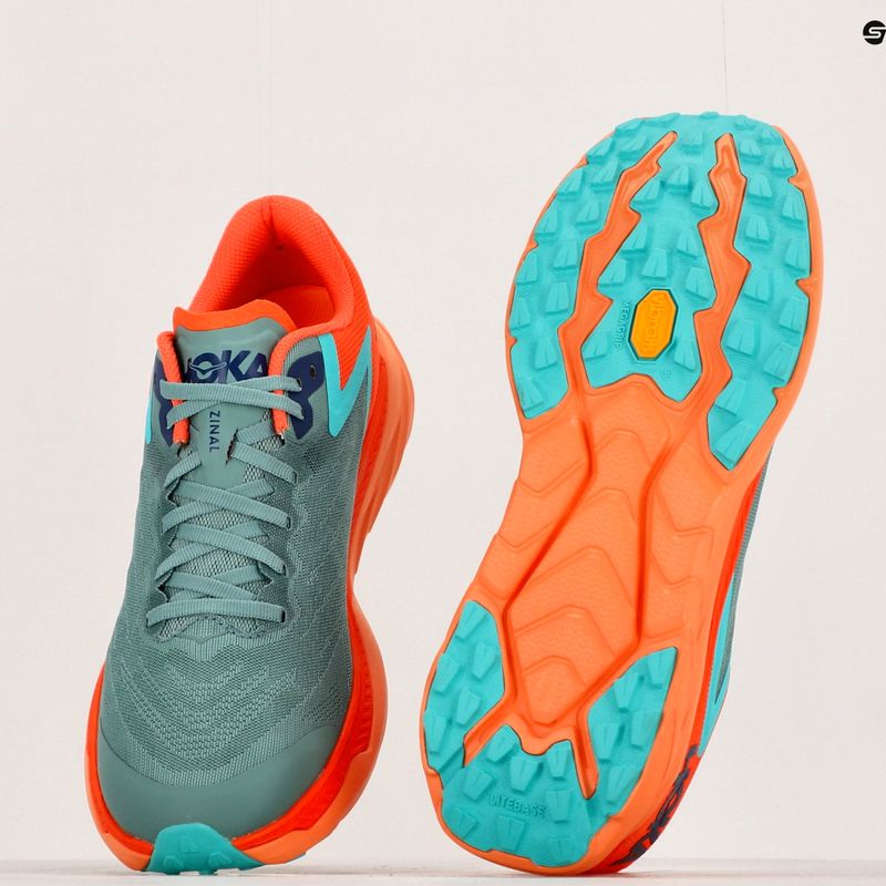 HOKA Herren Laufschuhe Zinal trellis/vibrant orange 10