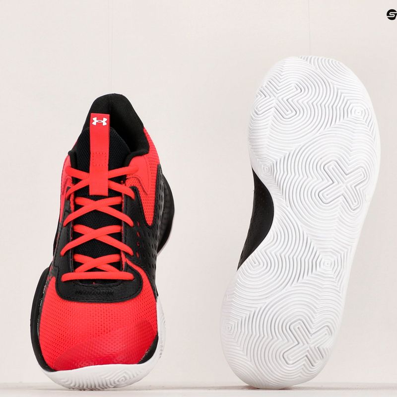 Under Armour Jet'23 rot/schwarz/weiß Basketball-Schuhe 9