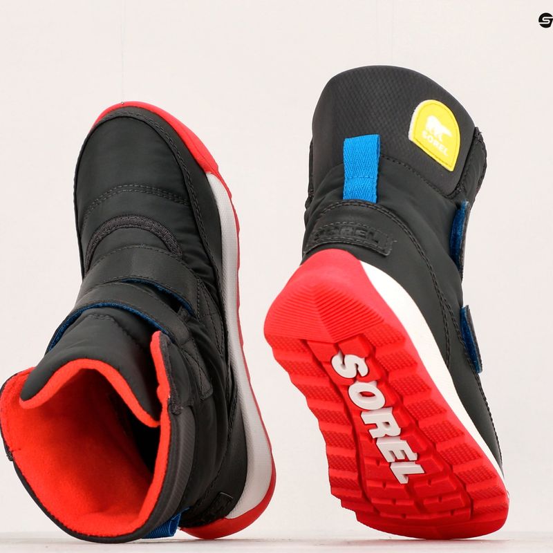 Sorel Whitney II Strap Wp jet/mohnrot Kinder-Trekking-Stiefel 14